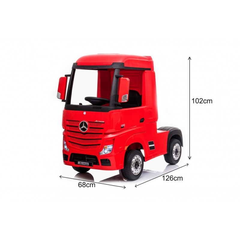 Camión Mercedes Actros 12V Negro con Trailer