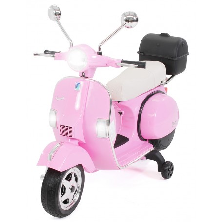 MOTO ELÉCTRICA PARA NIÑOS VESPA PX150 RUEDAS DE CAUCHO 12V