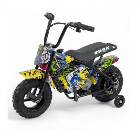 MINIMOTO ELÉCTRICA NIÑO 250W  ROAN R6 CON RUEDINES