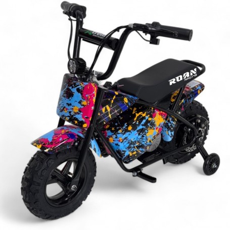 MINIMOTO ELÉCTRICA NIÑO 250W  ROAN R6 CON RUEDINES