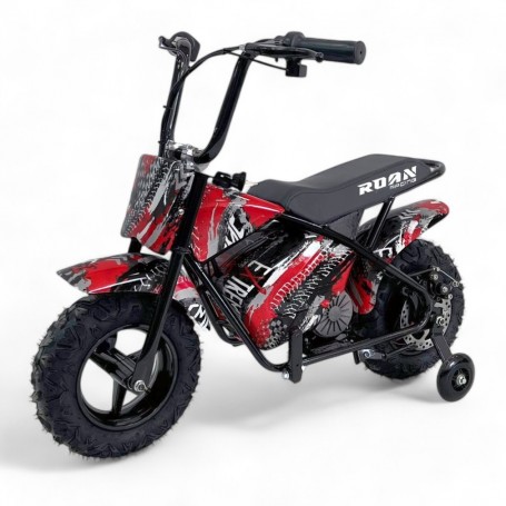 MINIMOTO ELÉCTRICA NIÑO 250W  ROAN R6 CON RUEDINES